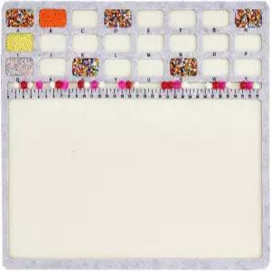 BENECREAT 대형 직사각형 펠트 비딩 매트 센티미터 알파벳 눈금 비즈가 있는 비즈 디자인 보드 아트