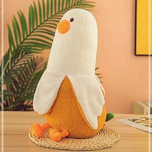 [2개구성] 거위 인형 오둥이 애착 봉제 바나나 바디필로우 오리 FLWFGZC32