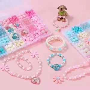 오아픽 11번가 파스텔 DIY 재료 만들기 스트랩 키링 세트 팔찌 목걸이 헤어밴