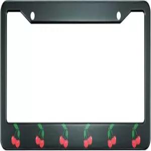 HOSNYE 리틀 레드 체리 번호판 프레임 사랑스러운 배열 금속 커버 앞판 미국 여성용 자동차 태그 표준