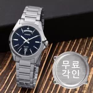 무료각인 카시오 MTP-1370D-2A2 클래식 라운드 데이데이트 정장 남자 메탈 시계 d