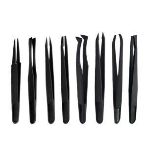 [2개구성] 정전기 방지 플라스틱 8종 학교 교실 학원 관공서 정밀 비즈 미세 핀셋 세트 공예 NW89E6FC