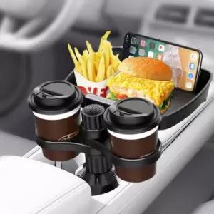 라온파인 차량용 트레이 컵홀더 3세대 테이블 선반 D 차량용식탁테이블 차량트레이 차량용선반