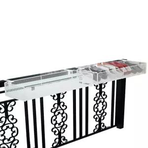 오아픽 11번가 창틀 선반 행거 화분 창문 바구니 바스켓 철제-화이트소형 발