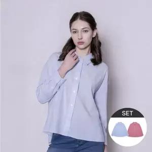 [에드윈] 여성 린넨 블렌디드 셔츠 2종세트[35742745]