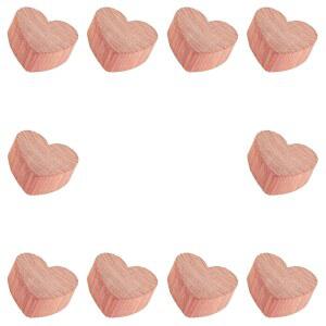 [미국배송] 10피스 시더 블록 하트 플랭크 칩 나무 공간 보관 액세서리 의류 보관용