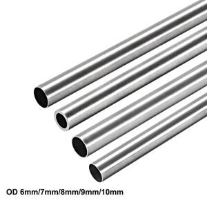 Uxcell 1pcs OD 6mm/7mm/8mm/9mm/10mm 304 스테인레스 스틸 원형 튜브 250mm 길이  스트레이트 파이프 тр