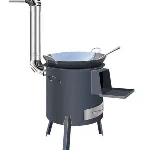 드럼통 소각로 시골 연통 태우기 캠핑 소각기 쓰레기 가마솥