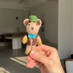 양모펠트 인형키링 젠틀 곰돌이키링