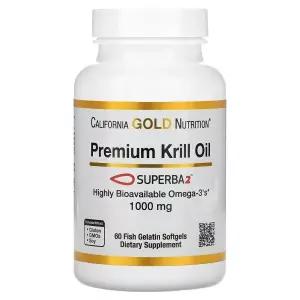 캘리포니아골드뉴트리션 프리미엄 크릴 오일 1000mg 60정 소프트젤 Premium Krill Oil Superba2