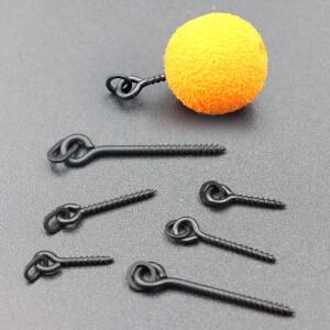 20개 잉어 낚시 미끼 나사 팝업 보일리 메소드 피더 액세서리 로니 헤어 리그 커넥터 스위벨 엔드