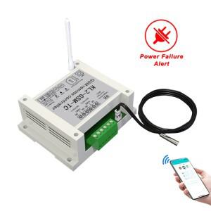 Din Rail GSM SMS 원격 온도 컨트롤러 스위치 2 릴레이 출력 물 보일러 난방 모니터용 정전 경고