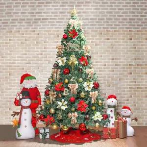 270cm 카니발 골드N레드 중형 눈꽃트리 풀세트