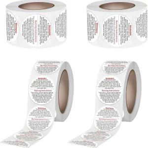 CllyCnny 양초 경고 라벨 2000PCS 심지 스티커 1인치 병 안전 용품