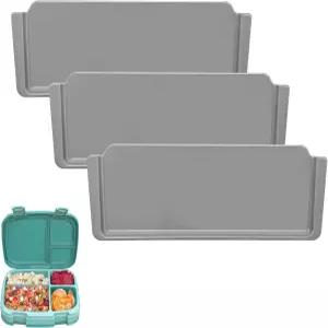 도시락 액세서리 실리콘 음식 분할기 3팩 및 삽입물 벤투 스타일 도시락을 위한 탈착식 수납 정리함