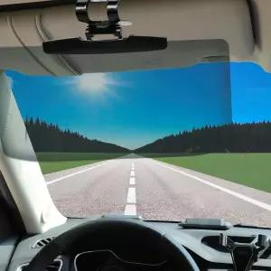 XMaiYiF 편광 차량용 선바이저 확장대 범용 클립형 햇빛 가리개 12.6인치 추가 차광 90 자외선 차단 조절