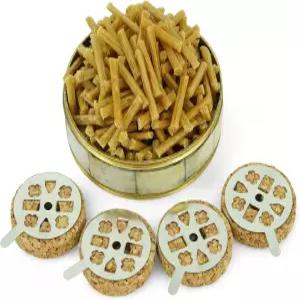 정통 자경 오일 램프를 위한 윅스와 코크 플로트 - 떠다니는 양초 가정용 또는 교회용 밀랍과 파라핀 윅스