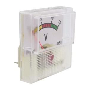 아날로그 패널 미터 볼트 전압 게이지 볼트미터 DC0-15V 인버터용 기계식 포인터