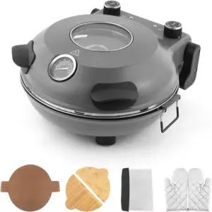 세라믹 스톤 듀얼 조절 가능한 온도 기능이 있는 실내용 12인치 전기 조리대 피자 오븐 4개의 도구