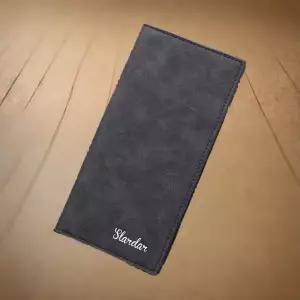 빈티지 텍스처 슬림 장지갑 데일리 카드지갑