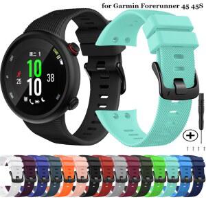 Garmin Forerunner 45 45S 스마트 시계 웨어러블 액세서리 용 스포츠 커버 스트랩 손목 밴드 케이스 실리콘 교체