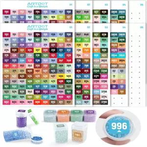 ARDOT 2 다이아몬드 아트 보관 키트용 라벨 스티커 세트 페인팅 액세서리 및 크로스 스티치 용품으로 실제