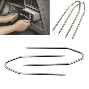 4X 자동차 스테레오 라디오 제거 키 CD 체인저 분해 도구 닛산 호환 수리 용 Renault 호환 푸조 호환 포드