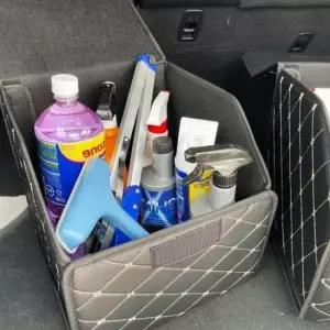 [CAR] 가죽커버 소형 차량용 트렁크정리함