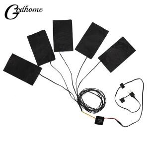 USB 의류 히터 패드 3 기어 온도 조절 가능 전기 가열 시트 조끼 잭용 워머