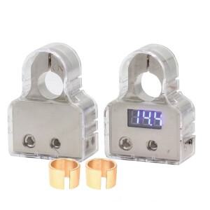 12V 골드 디지털 디스플레이 포지티브 네거티브 자동차 배터리 터미널 커넥터 클램프 액세서리