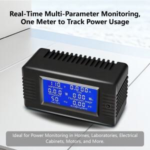 단상 에너지 미터기 80-260V 100A LCD 백라이트 전압 전류 주파수 전력 측정 패널 장착형 모니터