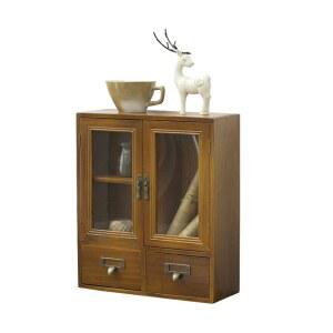 빈티지 미니 수납장 미니카 스 레트로 정리함 지 홈카페인테리어 원목 유리 앤티크 나무