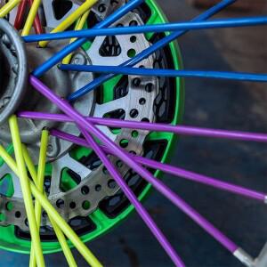 범호환  바이크 오토바이  자전거 바퀴 림 커버 스포크 스킨 랩 튜브 장식  72pcs 10 색 악세사리