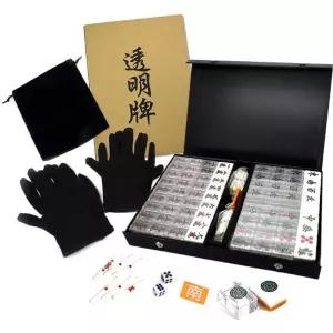 마작 투명 마작패 마작세트 투명패 일본 주사위 보드게임