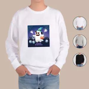 맨투맨 전색상 묘지 할로윈 유령 친구들 프린트셔츠 WGe7+1Ygz