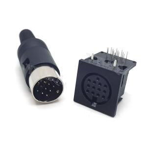 1PCS Ds-13-04 사각형 s 대형 터미널 관대 한 13 코어 15 핀 소켓 DIN 암 수 플러그