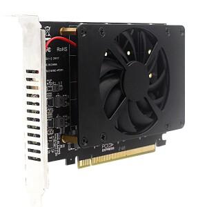 [호환품]PCIEX16 NVME M2 MKEY SSD RAID 어레이 확장 어댑터 카드 마더보드 PCIE  카드(냉각 팬 포함) 사용