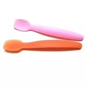 실리콘 숟가락 이유식 스푼 세트 2개 한세트 nyA5+7QsV