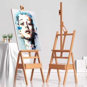 스탠드 서랍 이젤 미술 목재 수납형 가용 서랍모델 조절 조립식 소나무 받침대