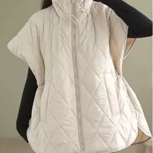 누빔 패딩조끼 다이아몬드 쌀/살구 여성 M(47560kg) 패턴 코튼 가오리 A 경량