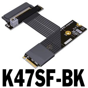[호환품]고속 K47SF-BK M.2 NVMe U.2 SFF-8639로 변환하는 SSD 라이저 케이블 PCIe 5.0 x4 Gen5 카드를 슬