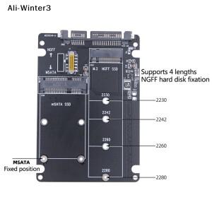 [호환품](Wtr3) )1Pc 2025 NGFF-SATA 3 외부 HDD 인클로저 어댑터 MSATA SSD M.2 프로토콜 보드(데이터