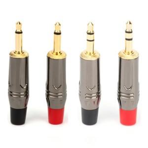 이어폰 잭 오디오 어댑터 수 플러그 모노 3 극 금도금 OD 6mm 헤드폰 교체 3.5mm 스테레오 AUX 커넥터