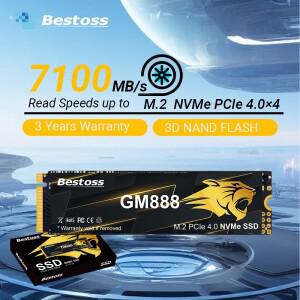 [호환품]베스토스 M2 SSD 512GB 1TB 2TB PCIe 4.0 NVMe 하드 디스크 내장형 솔리드 스테이트 드라이브 HDD