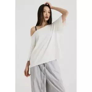 베이디피 VADEFY 원숄더 티셔츠, 화이트 1965131