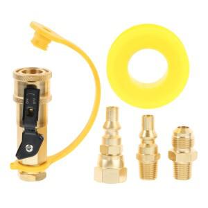 1/4 프로판  연결 어댑터 키트 3/8 수 플레어 피팅으로 가스 바베큐 그릴 히터 기기 변환 압력 조절기 퀵