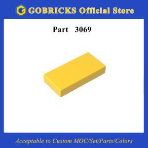 Gobricks 1 Pcs 3069 MOC 타일 그루브 벽돌 없음 모델 플레이트와 호환 기본 빌딩 블록 부품 어린이 DIY