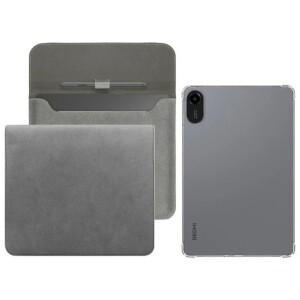 레드미 패드 2 11인치용 2-IN-1 투명 TPU 임팩 방지 백 커버 케이스 슬림 태블릿 수납 슬리브 가방 포함