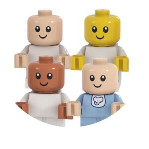 아기 및 트롤리 빌딩 블록 장난감 MOC 26556 92590 벽돌 DIY 캐리지 어린이 선물