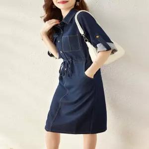 엘럽 여사친 원피스 청 빈티지 정장 조임 멋스러운 원템1